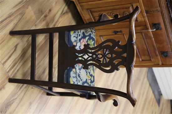 A set of eight George III mahogany dining chairs, H.3ft 2in.